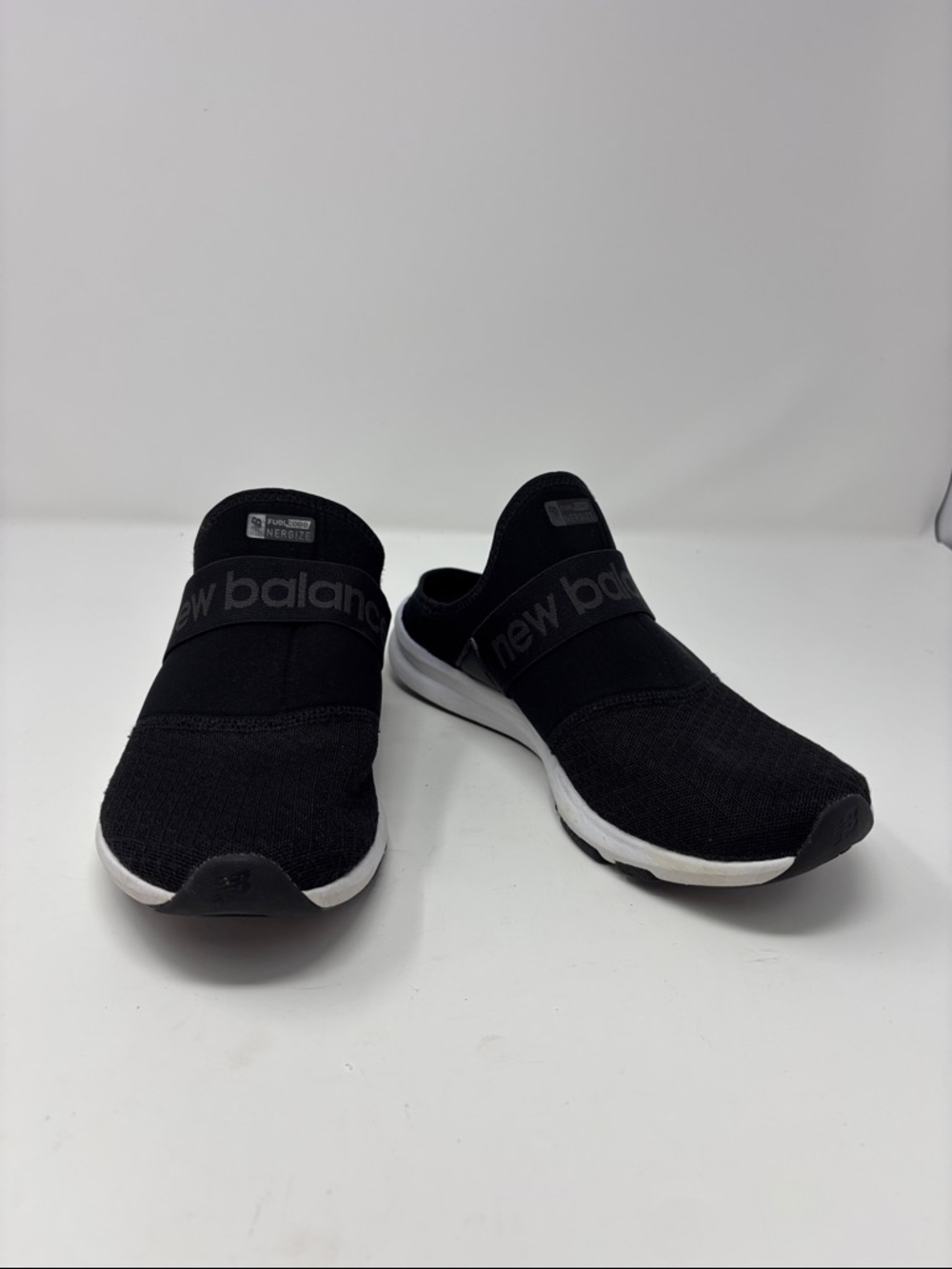 New Balance Black and White Slip-On Athletic Sneakers 9.5